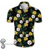 NFL pittsburgh steelers tropical flower hawaiian shirt