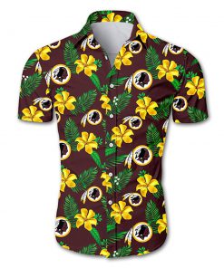NFL washington redskins tropical flower hawaiian shirt 2