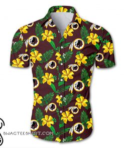 NFL washington redskins tropical flower hawaiian shirt