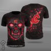 NHL calgary flames lava skull full printing shirt