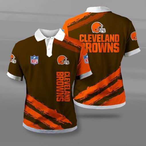 National football league cleveland browns full printing polo