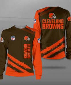 National football league cleveland browns full printing sweatshirt