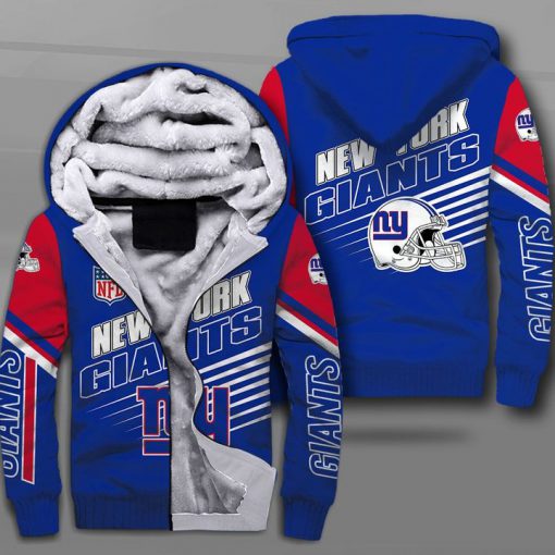 National football league new york giants team full printing fleece hoodie
