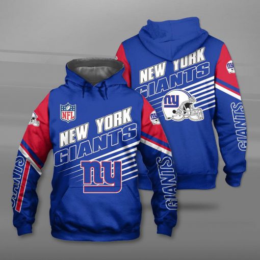 National football league new york giants team full printing hoodie