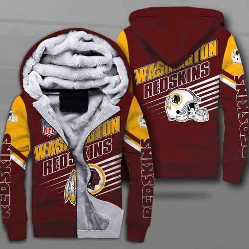 National football league washington redskins team full printing fleece hoodie