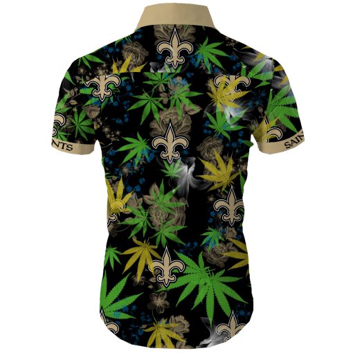 New orleans saints cannabis all over printed hawaiian shirt 4