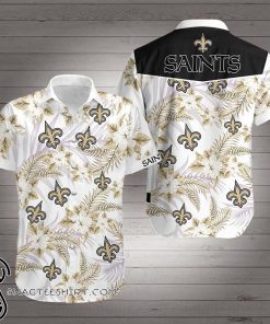 New orleans saints football floral hawaiian shirt