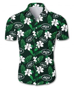 New york jets tropical flower hawaiian shirt 3