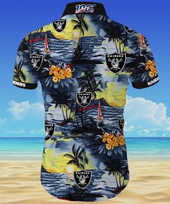 Oakland raiders all over printed hawaiian shirt 4