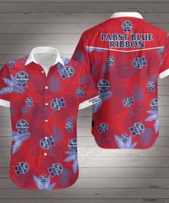 Pabst blue ribbon beer hawaiian shirt 4