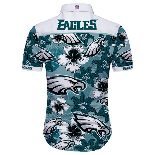 Philadelphia eagles tropical flower hawaiian shirt 3