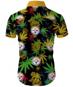 Pittsburgh steelers cannabis all over printed hawaiian shirt 4