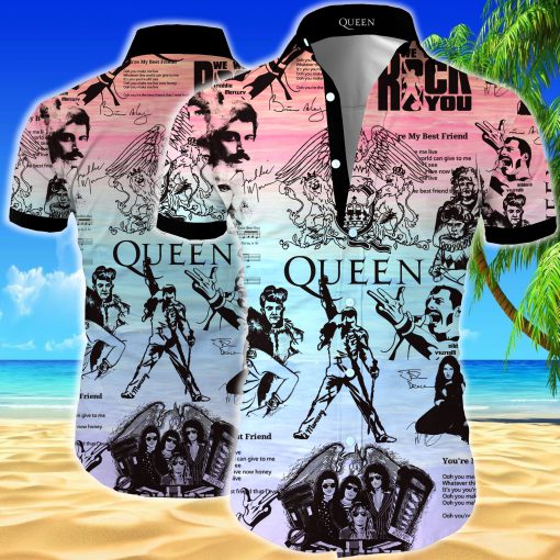 Queen all over printed hawaiian shirt 1