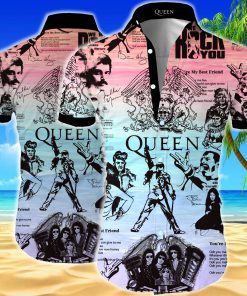 Queen all over printed hawaiian shirt 2