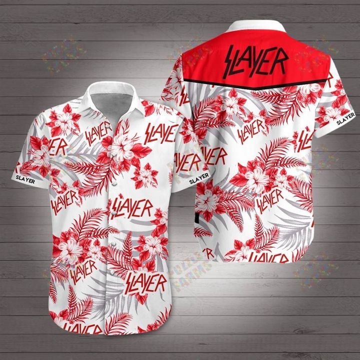 Slayer rock band hawaiian shirt 1