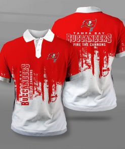 Tampa bay buccaneers fire the cannons full printing polo