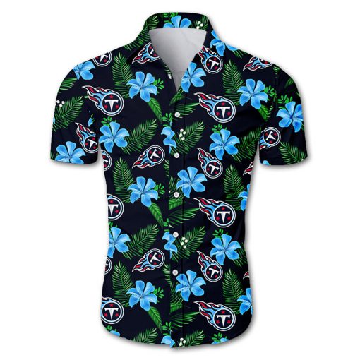Tennessee titans tropical flower hawaiian shirt 2