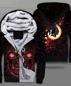 Washington redskins lava skull full printing fleece hoodie
