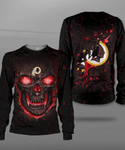 Washington redskins lava skull full printing sweatshirt