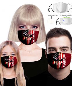 Alabama crimson tide american flag full printing face mask 3