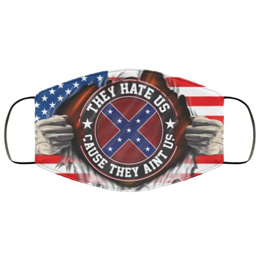 American confederate flag they hate us cause they aint us anti pollution face mask 1