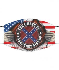 American confederate flag they hate us cause they aint us anti pollution face mask 2