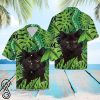 Beach hawaii black cat tropical hawaiian shirt