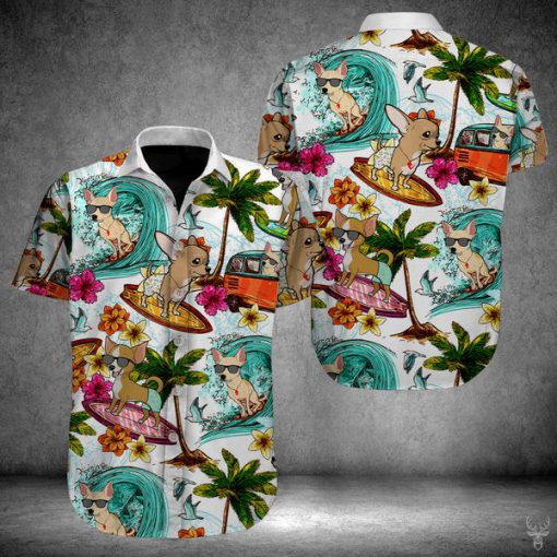 Beach hawaii chihuahua hawaiian shirt 1