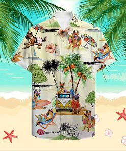 Beach hawaii german shepherd hawaiian shirt 2