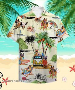 Beach hawaii german shepherd hawaiian shirt