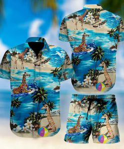 Beach hawaii giraffe hawaiian shirt 2