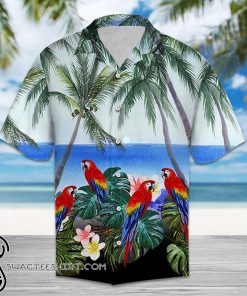 Beach hawaii parrot hawaiian shirt