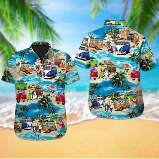 Beach hawaii pitbull dog hawaiian shirt 1
