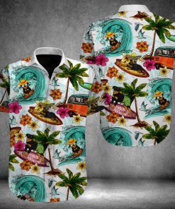 Beach hawaii rottweiler hawaiian shirt 1