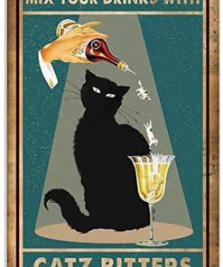 Black cat mix your drinks with catz bitters poster 2