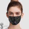 Black cats pattern anti pollution face mask