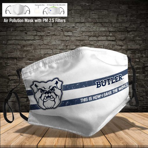 Butler bulldogs this is how i save the world face mask 4