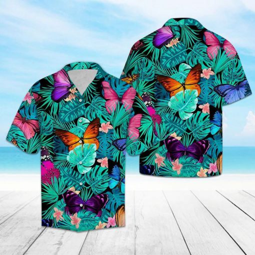 Butterfly tropical hawaiian shirt 1