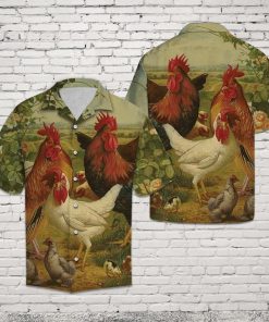 Chicken chemise hawaiian shirt 2