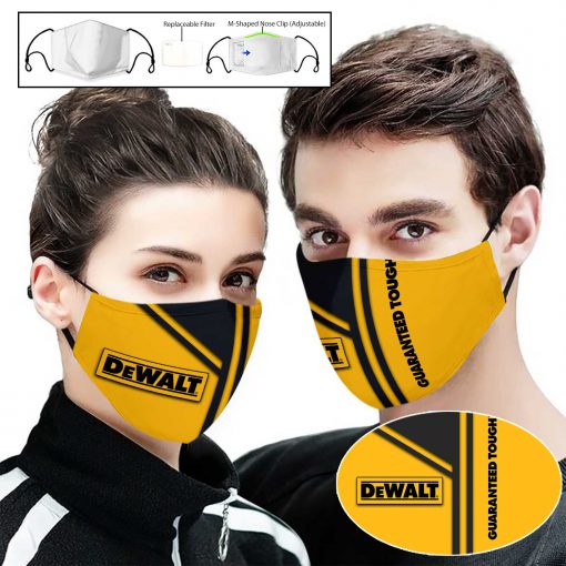 Dewalt guaranteed tough logo full printing face mask 1
