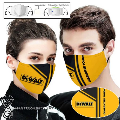 Dewalt guaranteed tough logo full printing face mask