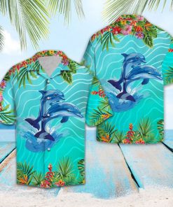 Dolphin love summer hawaiian shirt 1