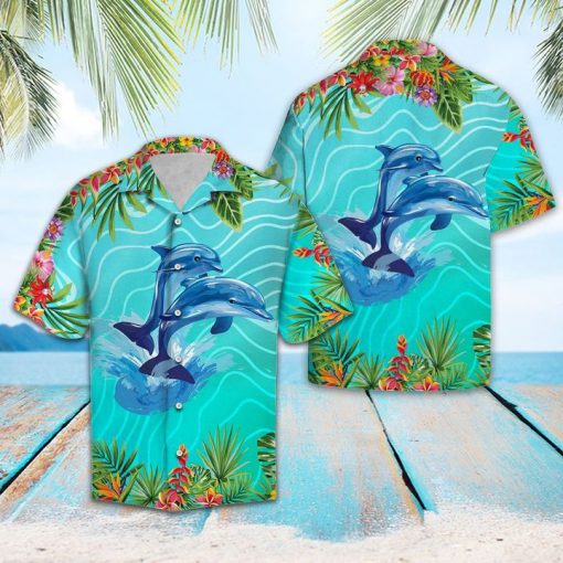 Dolphin love summer hawaiian shirt 1