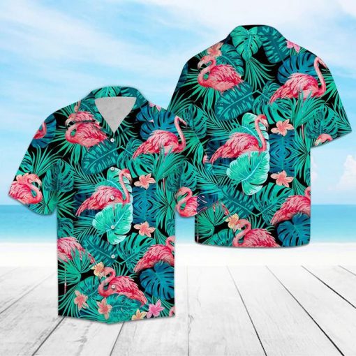 Flamingo tropical hawaiian shirt 1