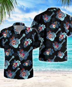 Floral guitar hawaiian shirt 1