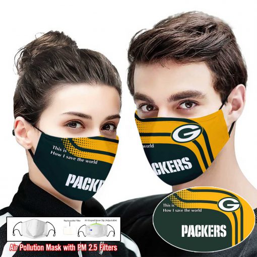 Green bay packers this is how i save the world full printing face mask 1