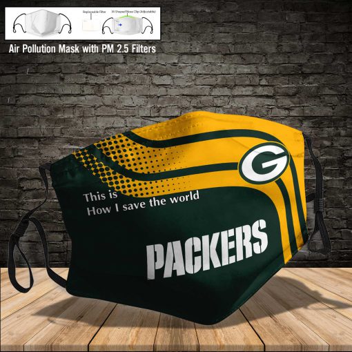Green bay packers this is how i save the world full printing face mask 3