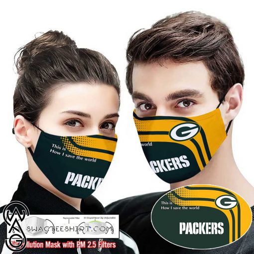 Green bay packers this is how i save the world full printing face mask
