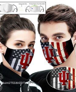 Indiana hoosiers american flag full printing face mask