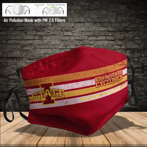 Iowa state cyclones this is how i save the world face mask 4